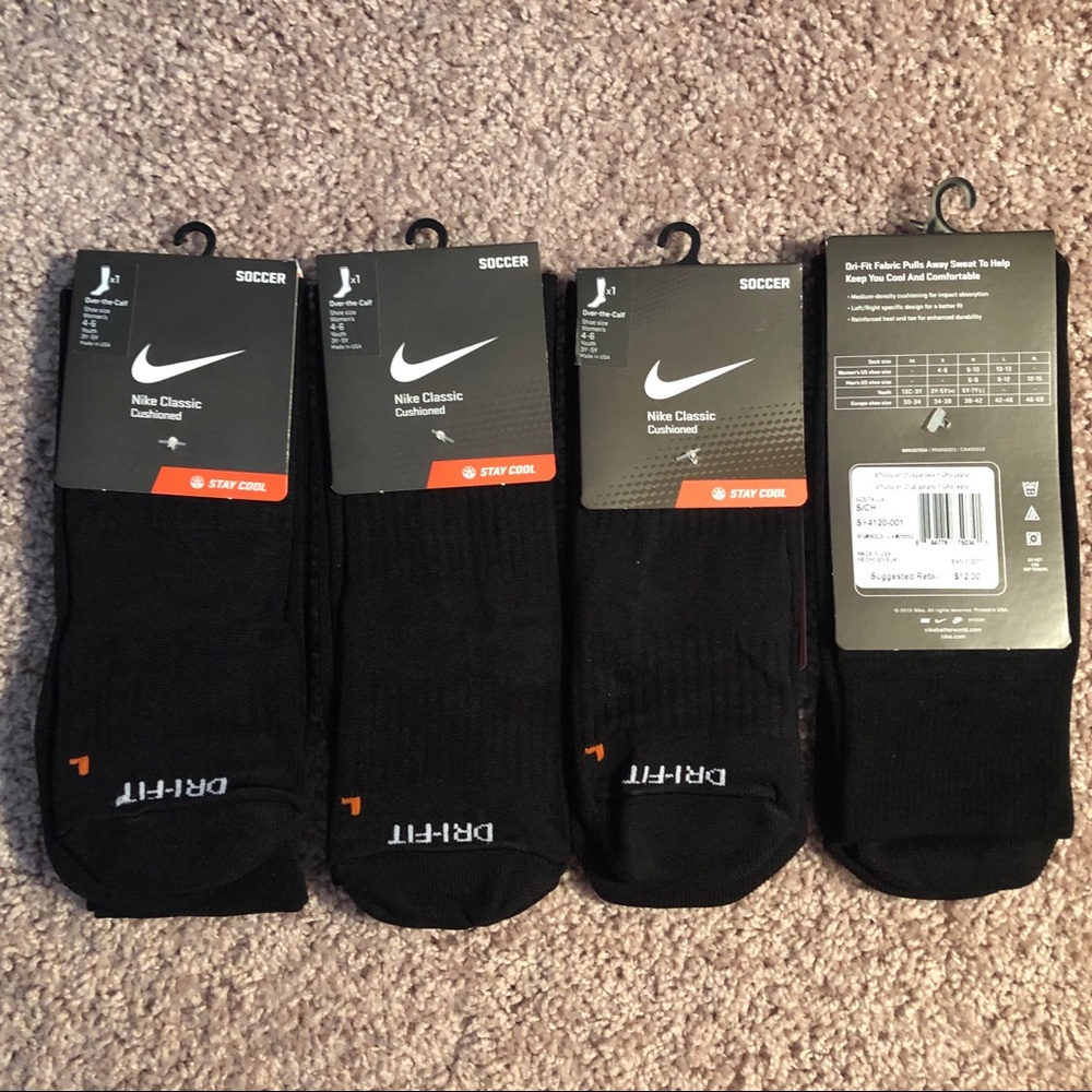 Nike Classic Cushioned  Socks 4 pair size S
